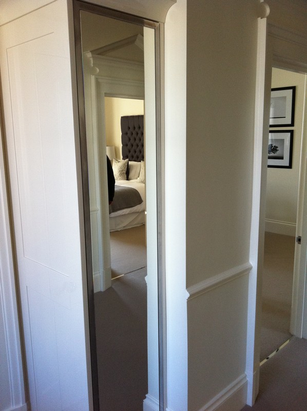 Full-length wardrobe mirror fitted in East Dulwich home